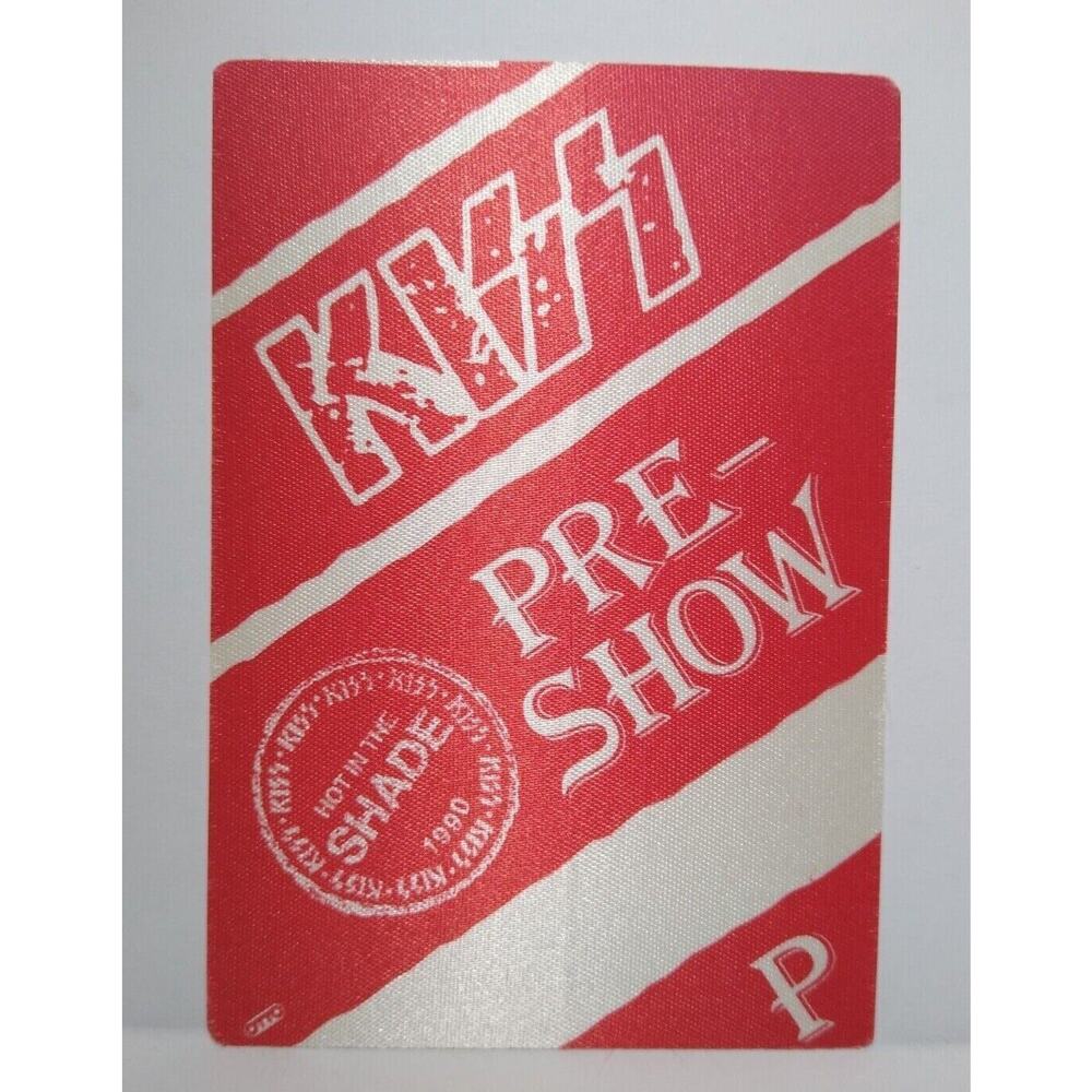Kiss Backstage Pass Original 1990 Hot In The Shade Cloth Fabric Hard Rock Glam